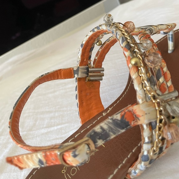 UNIONBAY Flat Sandal (Women), Orange/Grey/Cream, Size: 6 M US - Picture 10 of 16